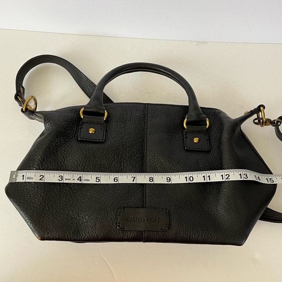 Isabella Fiore Sadie Black Embossed Leather Bag - Picture 12 of 14